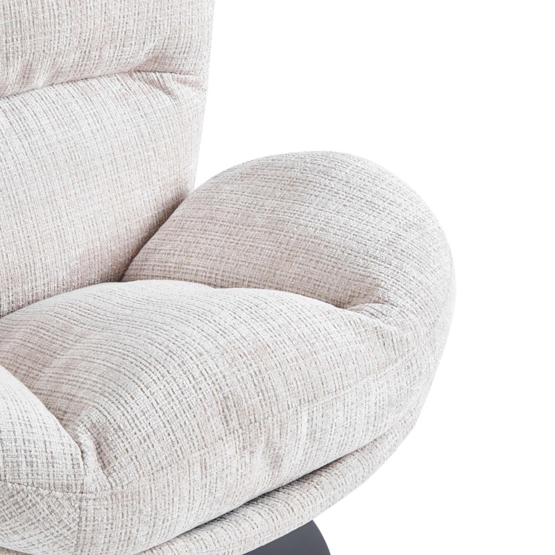 Fauteuil CERES tissu taupe 1 place