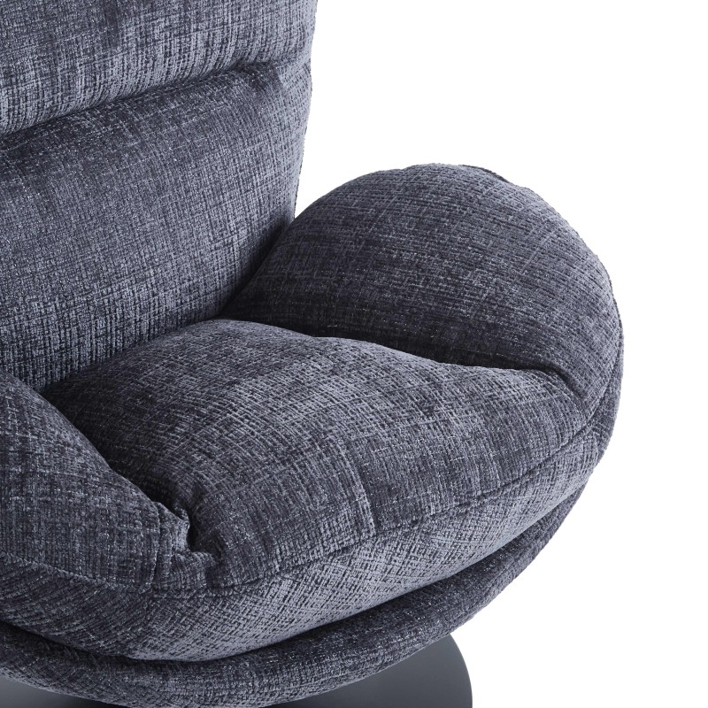 Fauteuil CERES tissu bleu 1 place