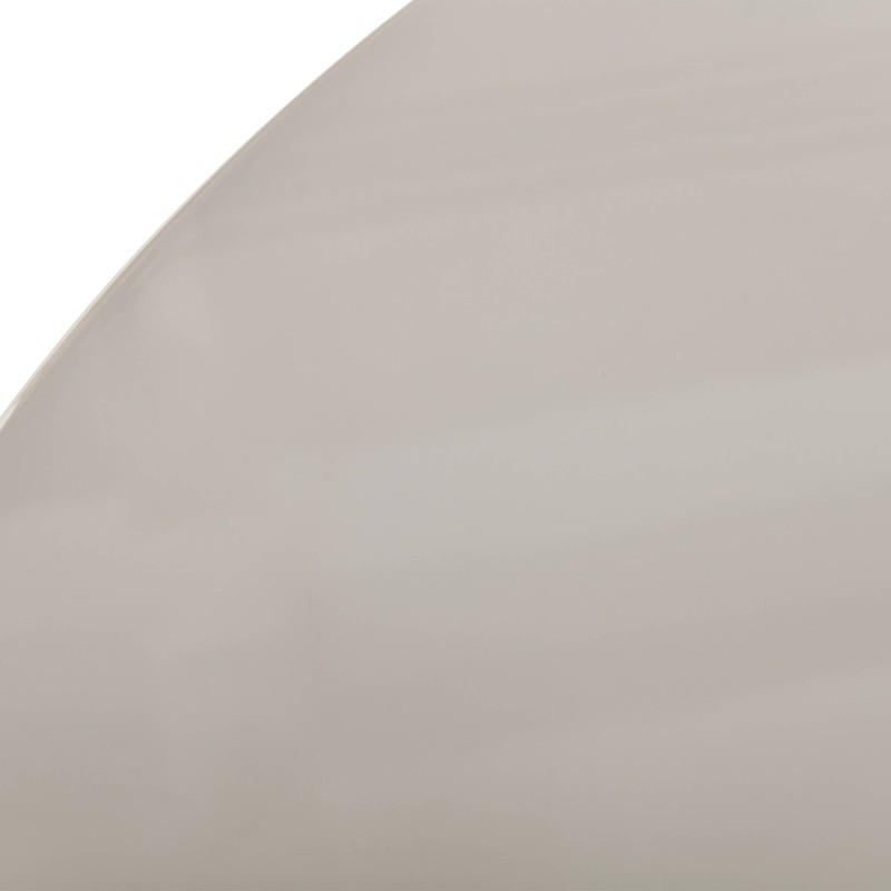 Table de séjour ronde NORI laquée brillante beige 120cm