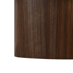 Table basse LOFA placage noyer et plateau céramique effet travertin 80cm