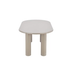 Table de séjour NORI laquée brillante beige 200cm