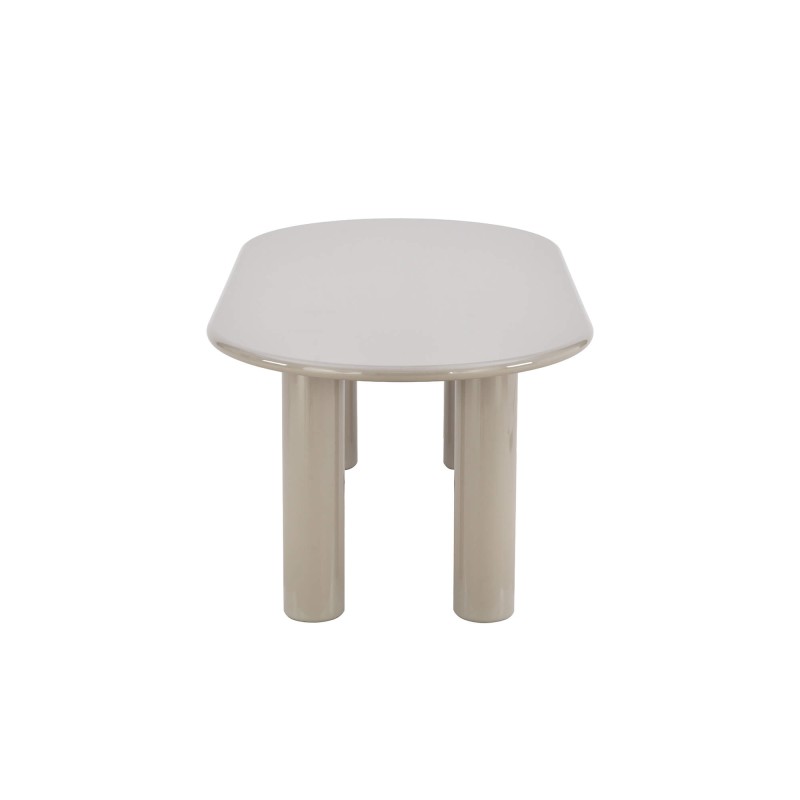 Table de séjour NORI laquée brillante beige 200cm