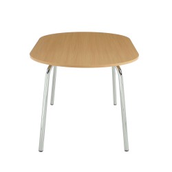 Table à manger VASSI effet chêne 160 cm