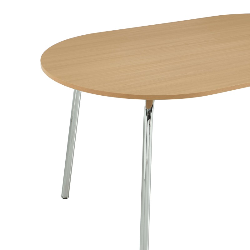 Table à manger VASSI effet chêne 160 cm