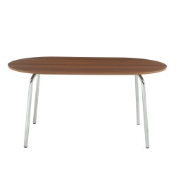 Table à manger VASSI effet noyer 160 cm