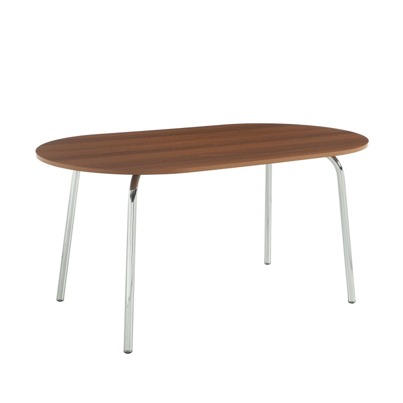 Table à manger VASSI effet noyer 160 cm