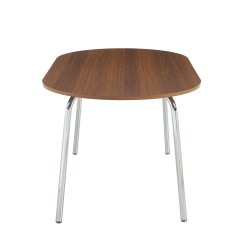 Table à manger VASSI effet noyer 160 cm