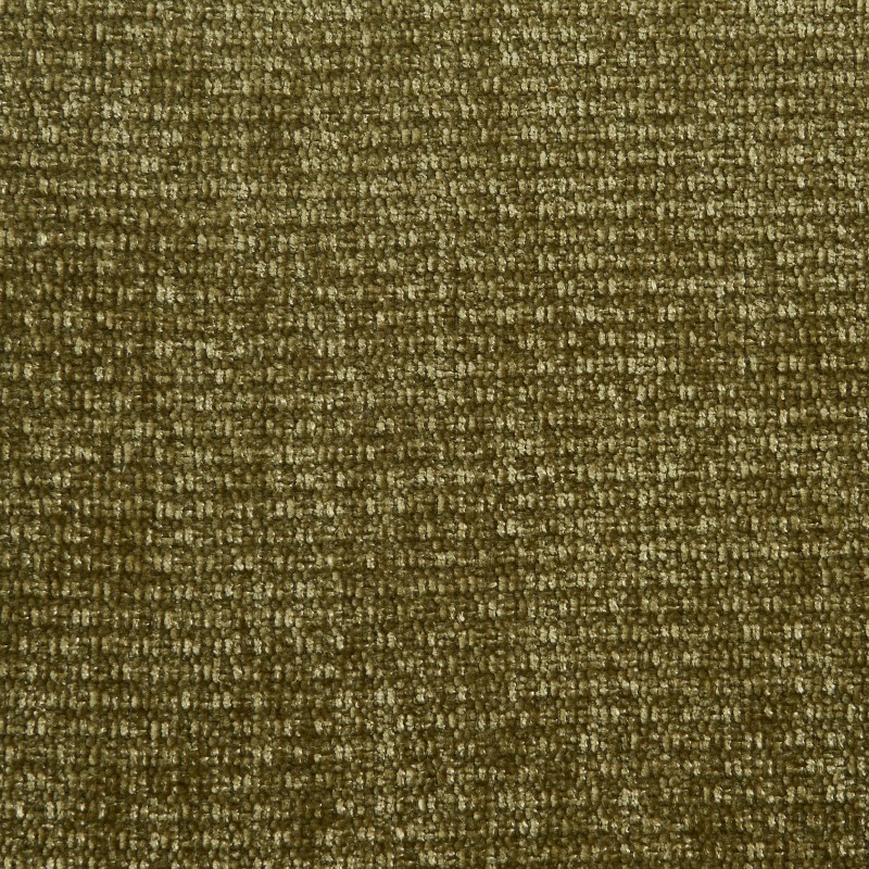 Fauteuil de table PAOLA tissu chenille vert pied chêne massif