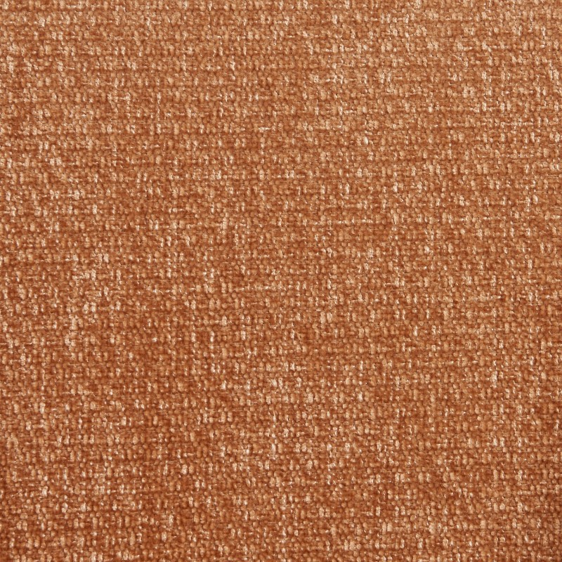 Fauteuil de table PAOLA tissu chenille terracotta pied chêne massif