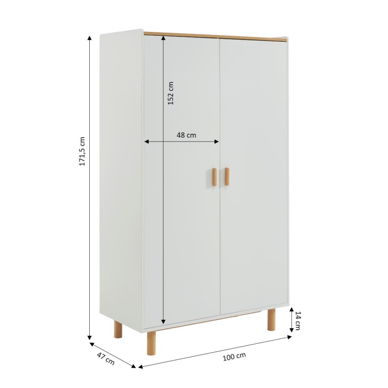 Armoire enfant AURA blanc