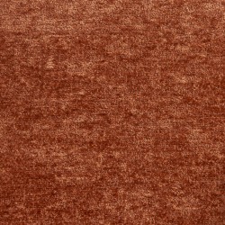 Fauteuil de table ABELIA chenille terracotta et pieds métal noir