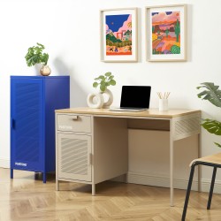 Scrivania PANTONE in metallo color tortora 120 cm