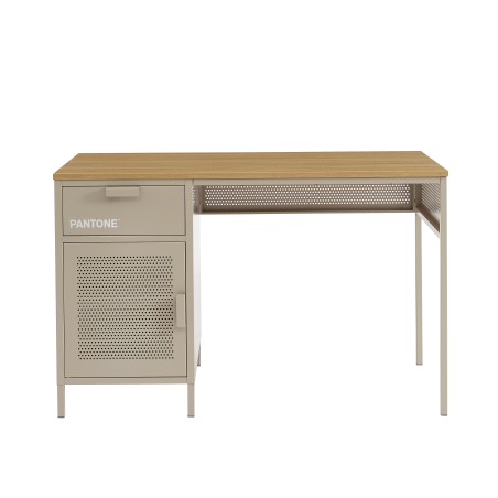 Scrivania PANTONE in metallo color tortora 120 cm