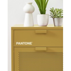 Schuhschrank PANTONE aus senfgelbem Metall, 55 cm