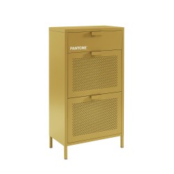 Schuhschrank PANTONE aus senfgelbem Metall, 55 cm