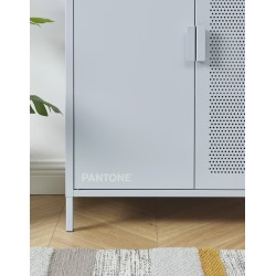 Sideboard PANTONE aus graublauem Metall, 2 Türen, 75 cm
