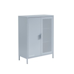 Sideboard PANTONE aus graublauem Metall, 2 Türen, 75 cm