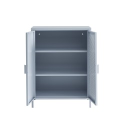 Sideboard PANTONE aus graublauem Metall, 2 Türen, 75 cm