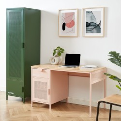 Scrivania PANTONE in metallo rosa cipria 120 cm