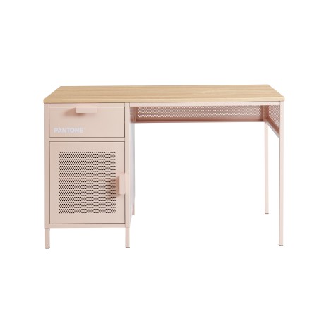 Schreibtisch PANTONEMetall in Blush-Rosa 120 cm
