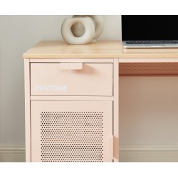 Scrivania PANTONE in metallo rosa cipria 120 cm