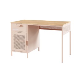 Scrivania PANTONE in metallo rosa cipria 120 cm