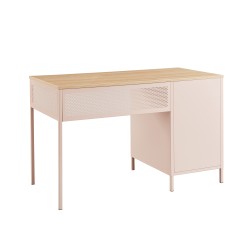 Scrivania PANTONE in metallo rosa cipria 120 cm