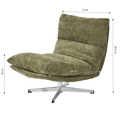 Fauteuil HYGEA tissu vert 1 place