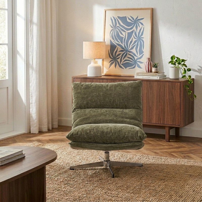 Fauteuil HYGEA tissu vert 1 place