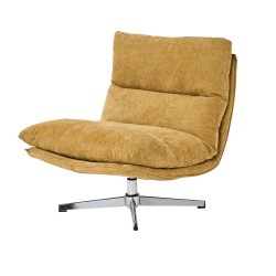Fauteuil HYGEA tissu jaune moutarde 1 place