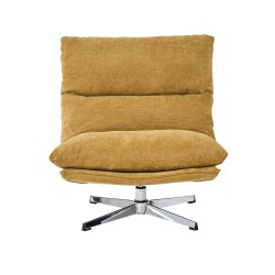 Fauteuil HYGEA tissu jaune moutarde 1 place