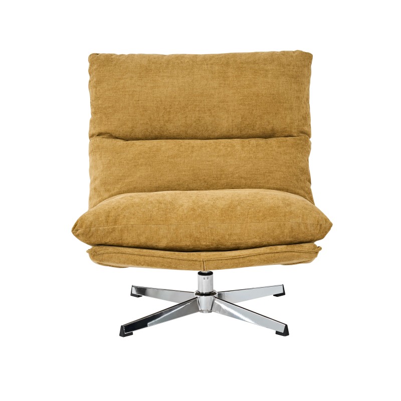Fauteuil HYGEA tissu jaune moutarde 1 place