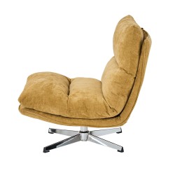 Fauteuil HYGEA tissu jaune moutarde 1 place