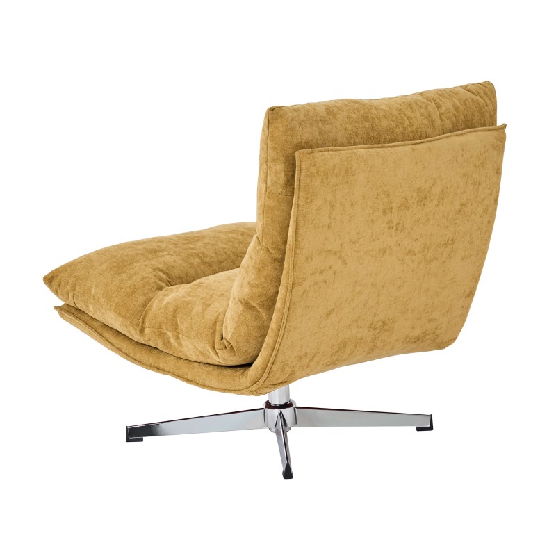 Fauteuil HYGEA tissu jaune moutarde 1 place