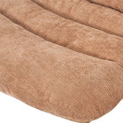 Fauteuil THEMIS avec ottoman tissu terracotta 1 place