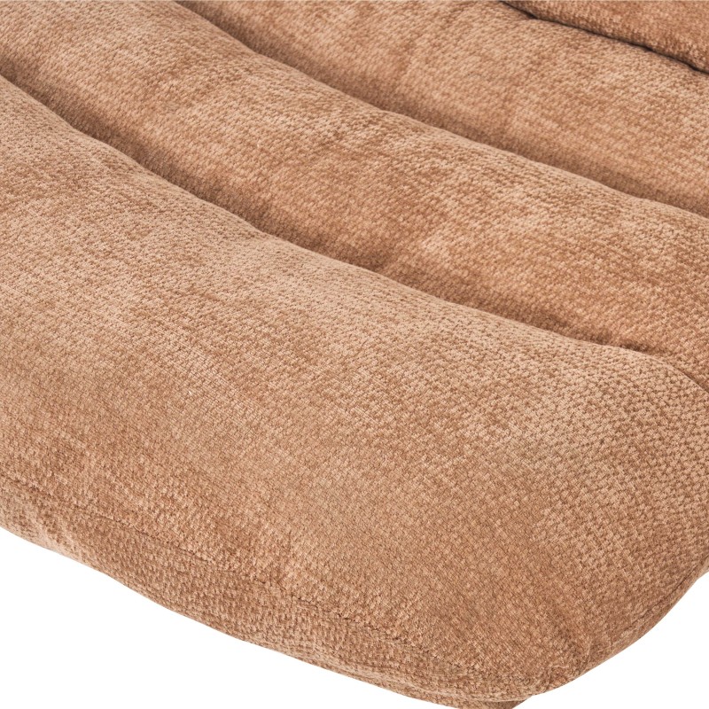 Fauteuil THEMIS avec ottoman tissu terracotta 1 place