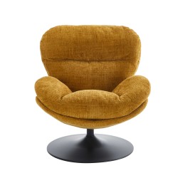 Fauteuil CERES tissu jaune moutarde 1 place