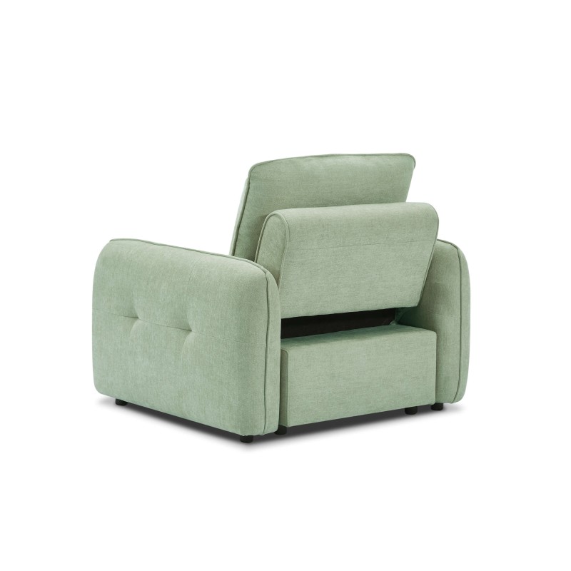 Fauteuil IMPA convertible tissu vert 1 place