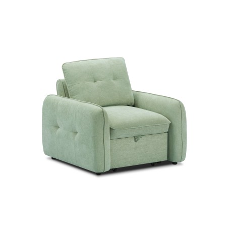 Fauteuil IMPA convertible tissu vert 1 place
