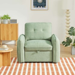 Fauteuil IMPA convertible tissu vert 1 place