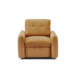Fauteuil IMPA convertible tissu orange 1 place
