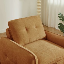 Fauteuil IMPA convertible tissu orange 1 place
