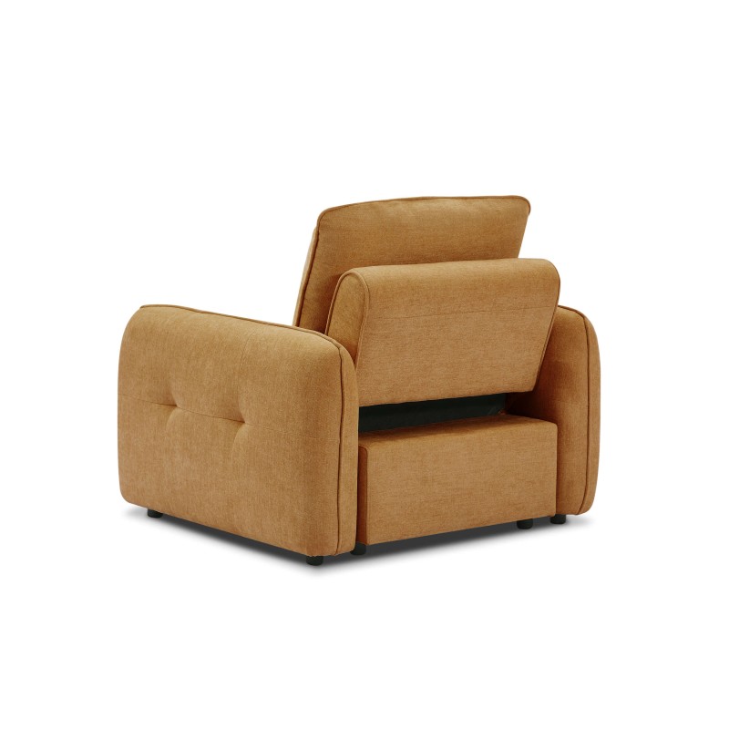 Fauteuil IMPA convertible tissu orange 1 place