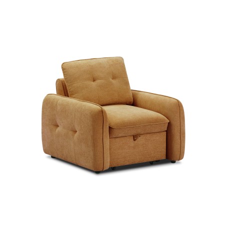 Fauteuil IMPA convertible tissu orange 1 place
