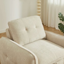 Fauteuil IMPA convertible tissu beige 1 place