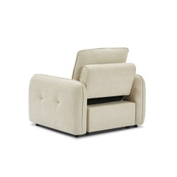 Fauteuil IMPA convertible tissu beige 1 place