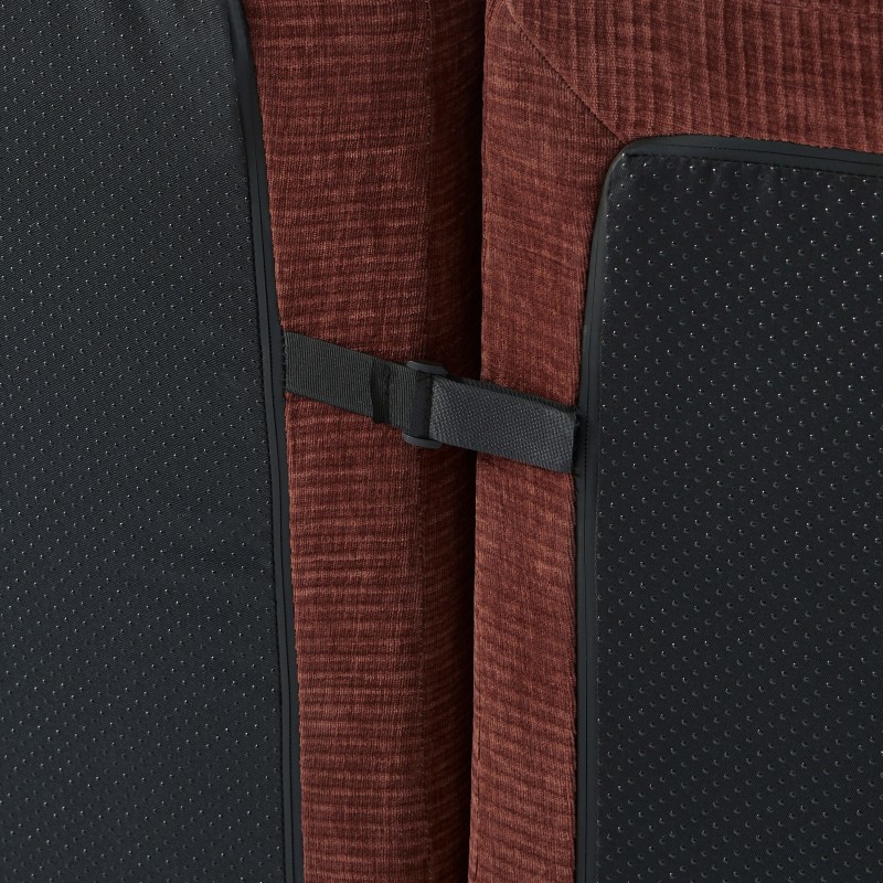 Chauffeuse d'angle JANIS modulable 1 place velours bordeaux
