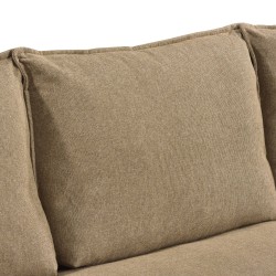 Canapé d'angle convertible et réversible SABEA 4 places tissu marron