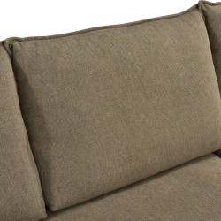 Canapé d'angle convertible et réversible SABEA 4 places tissu vert
