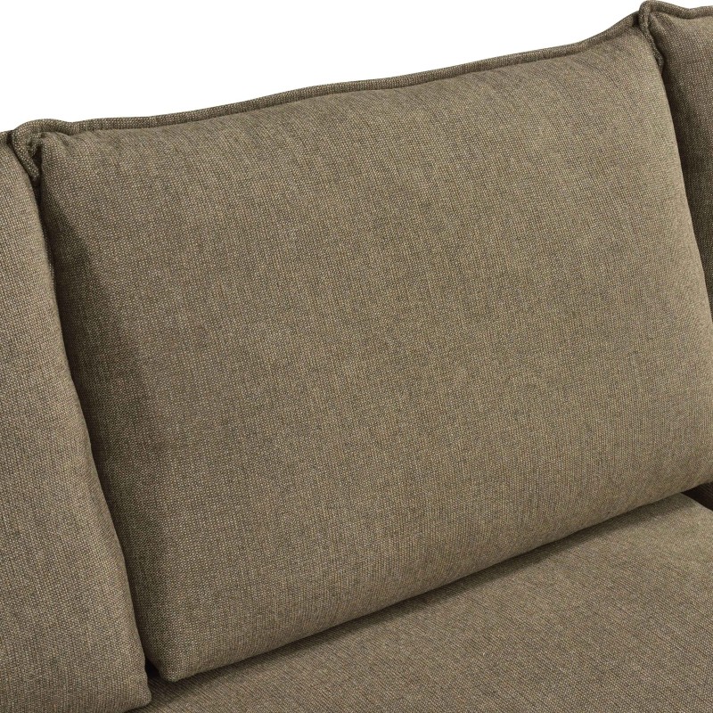 Canapé d'angle convertible et réversible SABEA 4 places tissu vert